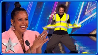 HILARIOUS HIVIS STRIPTEASE leaves Simon baffled  Auditions  BGT 2023 [upl. by Heathcote]