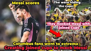 Columbus fans had joined cups to Mock Messi but they were shut down with a brace😂 [upl. by Niatirb]