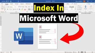 How To Create An Index In Microsoft Word Super Easy [upl. by Anigger]