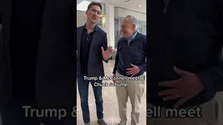 Watch Senator Chuck Schumer react to HILARIOUS Trump amp McConnell impressions  Comedian Matt Friend [upl. by Ddahc]