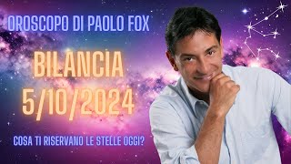 Bilancia ♎️ LOroscopo di Paolo Fox  5 Ottobre 2024  Coccolati dalla Luna nel segno [upl. by Herve]