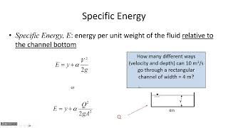 Specific energy diagram critical depth sub amp super critical flow  CE 331 Class 24 4 Mar 2024 [upl. by Elspet]