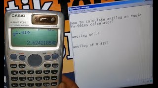 how to calculate antilog in scientific calculator fx991es plus [upl. by Neron]