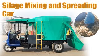 Silage Mixer and Spreader Feeding Car  Efficient Feed Preparation for Livestocksilage spreader [upl. by Elyse55]