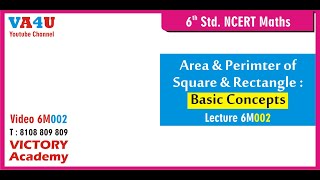 Area and Perimeter 6th Std CBSE Basic Concepts [upl. by Nakah]