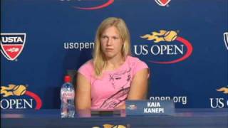 2010 US Open Press Conferences Kaia Kanepi Fourth Round [upl. by Anecusa35]