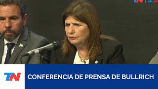 Conferencia de prensa de Patricia Bullrich tras la marcha piquetera quotInicia una nueva etapaquot [upl. by Wimsatt]