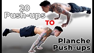 How To Full Planche Pushup  5 Steps [upl. by Saimon]