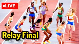 Full Race Women 100m RELAY USA Battles Jamaica Predictions [upl. by Notsirt889]