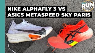 Nike Alphafly 3 vs Asics Metaspeed Sky Paris Which is the best carbon plate racing shoe [upl. by Christa]