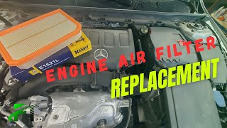 Mercedes A250220 Engine Air Filter Replacement l DIY AClass  GLA  CLA  GLB  B SAVED 200 [upl. by Inafets]