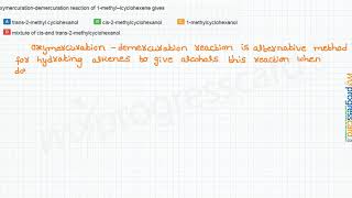 Oxymercurationdemercuration reaction of 1methyl [upl. by Post570]