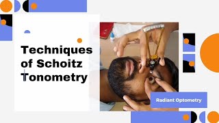 Techniques of Schoitz Tonometry optometry iop eyes [upl. by Rebekkah]