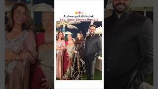 Aishwarya Abhishek shut down Divorce rumors❣️✨️ shorts ytshortsyoutubeshortsaishwarya abhishek [upl. by Osy916]