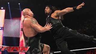 Roman Reigns vs Big Show Raw January 5 2015 [upl. by Lekym]