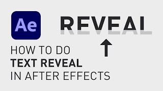How to do text reveal in After Effects [upl. by Mickelson]