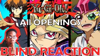 All YuGiOh Japanese Openings Themes Blind REACTION GX ZEXAL ARCV VRAINS [upl. by Latty]