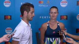 MladenovicGasquet Press Conference Final  Mastercard Hopman Cup 2017 [upl. by Matilde]