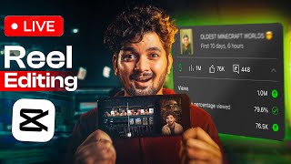 LIVE Step by Step REEL VIDEO EDITING Tutorial in CapCut Mobile [upl. by Dowdell]