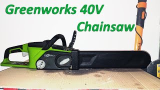 Greenworks 40v Chainsaw Review [upl. by Ma]