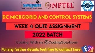 Dc Microgrid and control systems Week 4 Quiz Assignment Solution  NPTEL 2022  SWAYAM [upl. by Tali948]