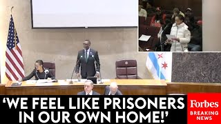 BRUTAL Citizen After Citizen Blasts Chicago Mayor Brandon Johnson To His Face Over Migrant Policies [upl. by Troc]