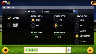 Editing players name in World Cricket Championship 2 [upl. by Hayila]