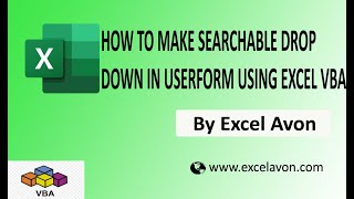 How to make Searchable Dropdown in Userform using Excel VBA [upl. by Avrom]