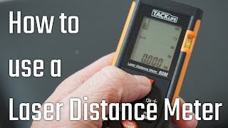 How to use a Laser DistanceRange Measure  distanceareavolumepythagorus TACKLife review [upl. by Liebman]