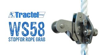 Tractel WS58 Stopfor Rope Grab  GME Supply [upl. by Buddie722]