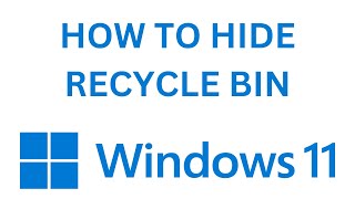 how to hide recycle bin on windows 11 [upl. by Marita]