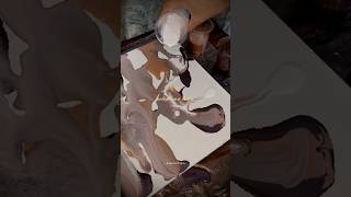 Making Background for Calligraphy with Acrylic Pouring Technique🤎 art shorts acrylicpouring [upl. by Aitselec796]