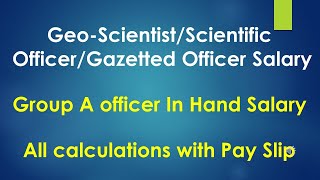 upsc geoscientist salary  scientist salary in india geoscientist salary group A officer salary [upl. by Haeel]