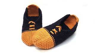 Seamless slippers knitting patterns VasilisaCatherine [upl. by Ennayelsel]