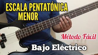 Escala MENOR Pentatónica en Bajo Eléctrico  Tutorial Fácil para Principiantes [upl. by Pazit]