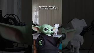 Baby Yoda komik birşeyde yüz ifadesi 🤔  Baby Yoda babyyoda [upl. by Stevens234]