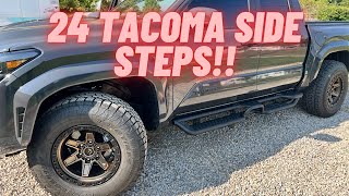 I Installed Side Steps On My 2024 Toyota Tacoma [upl. by Ardeid]