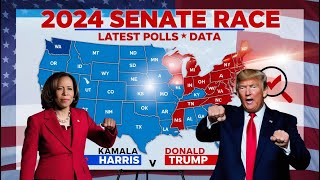 Updated 2024 US Senate Election Map According to Latest Polls Democrat vs Republican [upl. by Nylkaj]