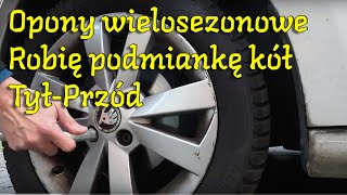 W Skodzie są zamontowane opony wielosezonowe robię zamianę kół tyłprzód [upl. by Norym945]