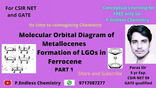 Molecular Orbital Diagram of Metallocene Part 1 [upl. by Goldina]