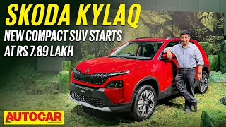 Skoda Kylaq  Its a miniKushaq  First Look  Autocar India [upl. by Leavelle163]