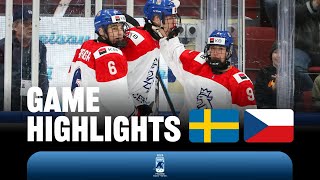 Highlights Sweden vs Czechia  2024 U18MensWorlds [upl. by Aivatnuhs]