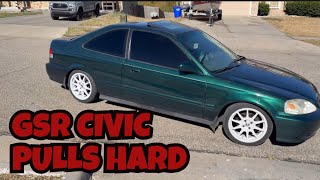 GSR SWAPPED HONDA CIVIC TAKES ON THE STREETS IS IT BETTER THAN B16 PT 2 [upl. by Ahsekar988]