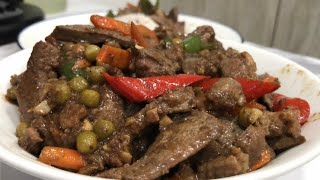 Igado Recipe stir fry pork meat and pork liver [upl. by Berenice96]