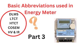 Basic Energy Meter Parameters Part 3 smartmeter energymeter [upl. by Broderic]