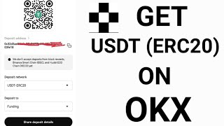 How To Get Your USDT ERC20 Wallet Address On OKX  Get OKX USDT Address [upl. by Gnil]