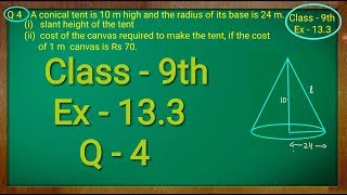 Class 9th  Ex  133 Q 4  Surface Areas and Volumes  CBSE NCERT [upl. by Anelaf]