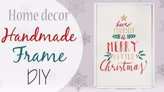 Quadro di Natale regalo fai da te  Calligraphy Christmas Frame DIY [upl. by Coney]