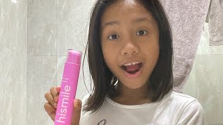 Trying the new hismile toothpaste Watermelon [upl. by Eniamrahc]