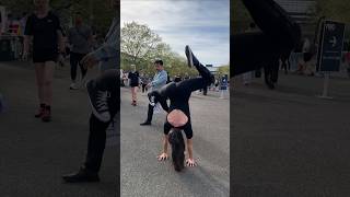 Cringe or Art 🤯 shortfeed shorts handstand acrobatics yoga calisthenics fitgirl workout [upl. by Aihsi518]